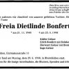 Licker Freia 1948-1998 Todesanzeige